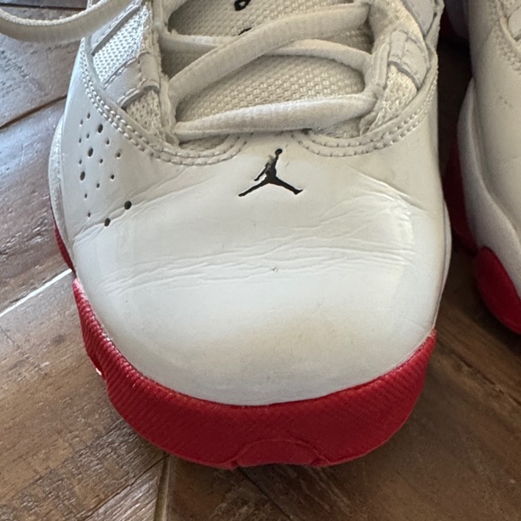 Grade School Air Jordan 6 RINGS \'WHITE UNIVERSITY RED\' 7Y